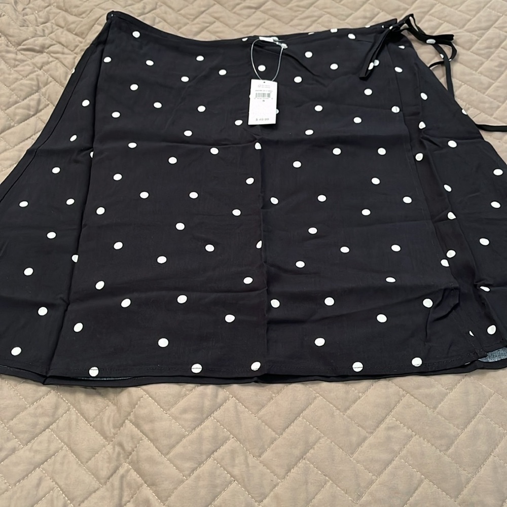 GAP Polka Dot Print Tie-Waist Mini Skirt/NWT/S - Picture 2 of 11